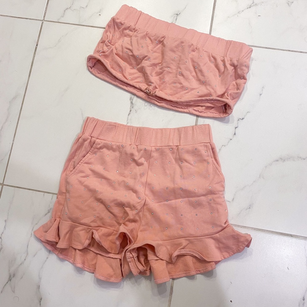 rhinestone two piece set